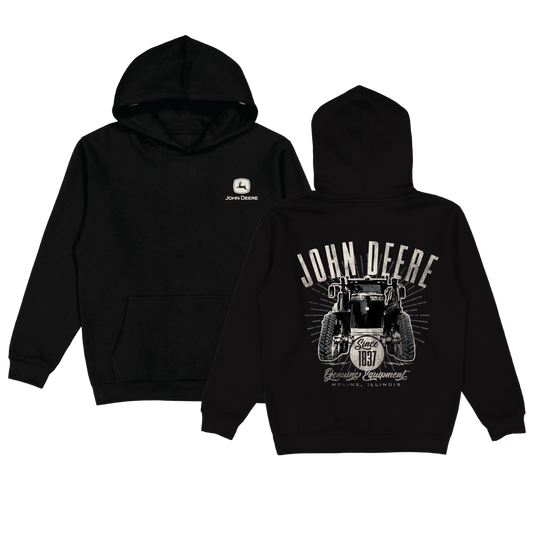 Sudadera con capucha negra John Deere